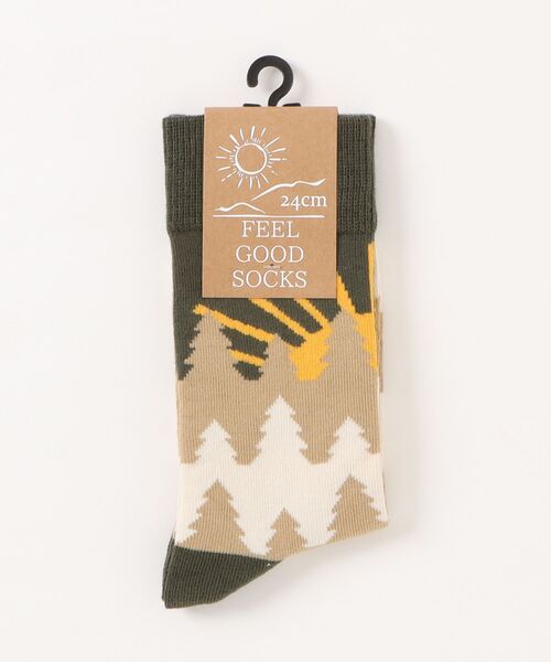 チャイハネ（チャイハネ）の「【チャイハネ】ネイチャーミドルソックス23～25cm（ソックス/靴下・レディース・ブラック/カーキ/オリーブ/ネイビー/パープル/イエロー/レッド/ホワイト・FREE）」の16枚目の写真