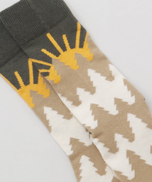 チャイハネ（チャイハネ）の「【チャイハネ】ネイチャーミドルソックス23～25cm（ソックス/靴下・レディース・ブラック/カーキ/オリーブ/ネイビー/パープル/イエロー/レッド/ホワイト・FREE）」の17枚目の写真