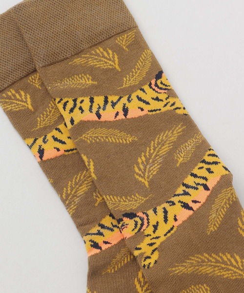 チャイハネ（チャイハネ）の「【チャイハネ】ネイチャーミドルソックス23～25cm（ソックス/靴下・レディース・ブラック/カーキ/オリーブ/ネイビー/パープル/イエロー/レッド/ホワイト・FREE）」の19枚目の写真