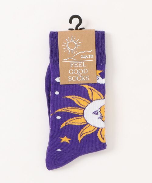 チャイハネ（チャイハネ）の「【チャイハネ】ネイチャーミドルソックス23～25cm（ソックス/靴下・レディース・ブラック/カーキ/オリーブ/ネイビー/パープル/イエロー/レッド/ホワイト・FREE）」の22枚目の写真