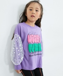 QUNTSTYLE | つぶつぶ発泡チュール使いTシャツ（女の子）(Tシャツ/カットソー)