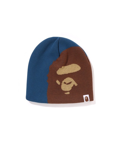 A BATHING APE(アベイシングエイプ)の「APE HEAD KNIT CAP(ニットキャップ/ビーニー・メンズ・グレー/ブルー/グリーン・FREE)」の1枚目の写真