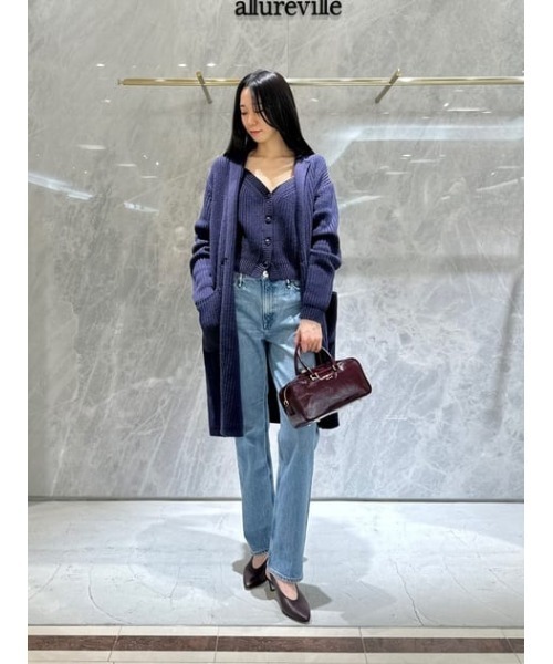 allureville 片畦キャミソールショートジレ ベージュ 片畦キャミソールショートジレ | allureville (Women