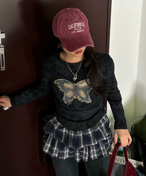 Good Riddance(グッドリダンス)の「【Good Riddance】ヴィンテージ グランジ バタフライ タイダイ ロンT(Tシャツ/カットソー・レディース・ブラック/ホワイト/ベージュ・FREE)」の15枚目の写真