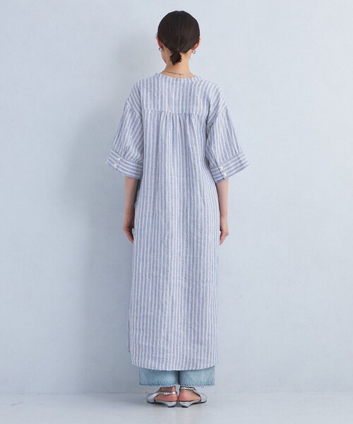 green label relaxing（グリーンレーベルリラクシング）の「［size SHORTあり］フレンチリネン シャツ ワンピース（シャツワンピース・レディース・ベージュ/ブラック/その他1・FREE/SHORT）」の16枚目の写真