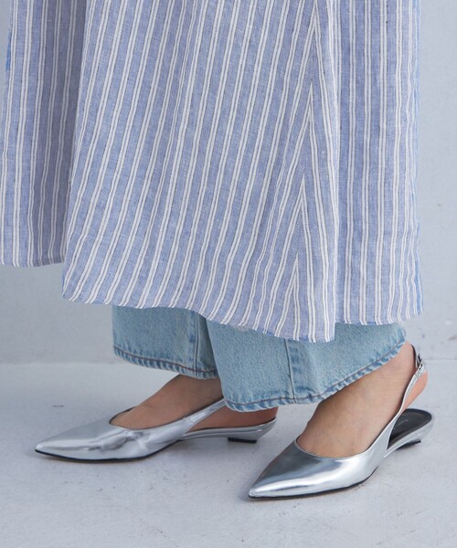 green label relaxing（グリーンレーベルリラクシング）の「［size SHORTあり］フレンチリネン シャツ ワンピース（シャツワンピース・レディース・ベージュ/ブラック/その他1・FREE/SHORT）」の19枚目の写真