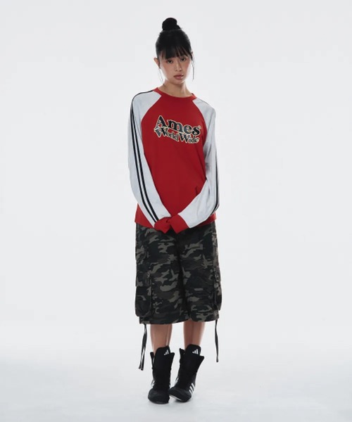 AMESWORLDWIDE(アメスワールドワイド)の「A'GEM/9 × .kom 『AMESWORLDWIDE/アメスワールドワイド』 LINETAPE RAGLAN LONGSLEEVE TEE/ラインテープラグランロングスリーブ TEE(Tシャツ/カットソー・レディース・ブルー/ブラック/レッド・S/L)」の20枚目の写真