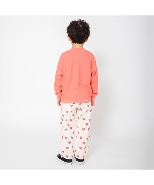 BREEZE（ブリーズ）の「【リンク/ジュニア対応】ハートポケットロンT（Tシャツ/カットソー・キッズ・チャコール/オレンジ/オフホワイト・80/90/100/110/120/130/140）」の7枚目の写真