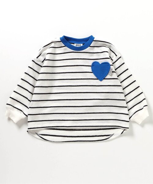 BREEZE（ブリーズ）の「【リンク/ジュニア対応】ハートポケットロンT（Tシャツ/カットソー・キッズ・チャコール/オレンジ/オフホワイト・80/90/100/110/120/130/140）」の17枚目の写真