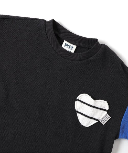 BREEZE（ブリーズ）の「【リンク/ジュニア対応】ハートポケットロンT（Tシャツ/カットソー・キッズ・チャコール/オレンジ/オフホワイト・80/90/100/110/120/130/140）」の21枚目の写真