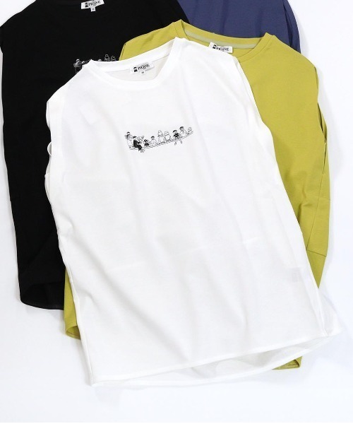 STUDIO PICONE（スタジオピッコーネ）の「ボックス型ノースリトップス（Tシャツ/カットソー・レディース・ホワイト/ブラック/ネイビー/イエロー・LL/M/L）」の2枚目の写真