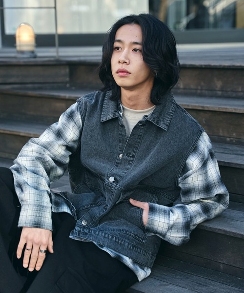 WEGO/【25年春夏新作】ワーカーズデニムベスト（ベスト）｜WEGO