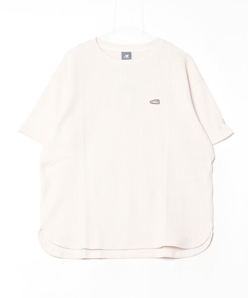NEW BALANCE(ニューバランス)の「【別注】ニューバランス New Balance THE CITY ワッフルショートスリーブTシャツ 限定コラボ(Tシャツ/カットソー・レディース・ベージュ/グリーン/スモークピンク・S/M/L/XL)」の2枚目の写真
