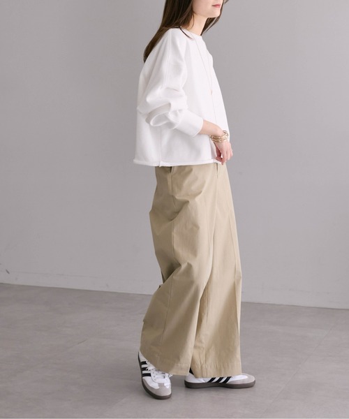 PUAL CE CIN（ピュアルセシン）の「高密度ツイルセンタープレスパンツ（その他パンツ・レディース・カーキ/ベージュ/ブラック・FREE）」の10枚目の写真