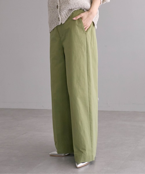 PUAL CE CIN（ピュアルセシン）の「高密度ツイルセンタープレスパンツ（その他パンツ・レディース・カーキ/ベージュ/ブラック・FREE）」の15枚目の写真