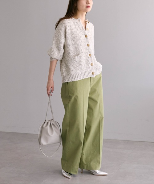 PUAL CE CIN（ピュアルセシン）の「高密度ツイルセンタープレスパンツ（その他パンツ・レディース・カーキ/ベージュ/ブラック・FREE）」の19枚目の写真