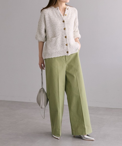 PUAL CE CIN（ピュアルセシン）の「高密度ツイルセンタープレスパンツ（その他パンツ・レディース・カーキ/ベージュ/ブラック・FREE）」の17枚目の写真