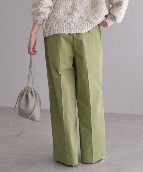 PUAL CE CIN（ピュアルセシン）の「高密度ツイルセンタープレスパンツ（その他パンツ・レディース・カーキ/ベージュ/ブラック・FREE）」の16枚目の写真