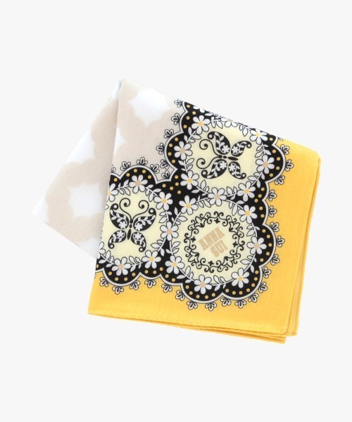ANNA SUI（アナスイ）の「フラワークラウンプリントハンカチ（ハンカチ/ハンドタオル・レディース・パープル/イエロー/ブルー・FREE）」の3枚目の写真