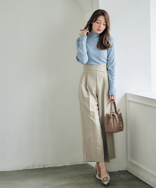 12Twelve Agenda(トゥエルブ アジェンダ)の「ウエストクロスワイドパンツ(その他パンツ・レディース・グレー/アイボリー/ブラック/チャコールグレー/ブラウン/ベージュ/ブラウン系その他・M)」の19枚目の写真