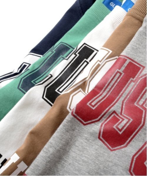 GLAZOS(グラソス)の「【大人向けサイズあり】【プチプラ】フロントカレッジロゴ長袖Tシャツ(Tシャツ/カットソー・キッズ・グレー/ホワイト/グリーン/ベージュ/ネイビー・S/M/L/LL)」の16枚目の写真