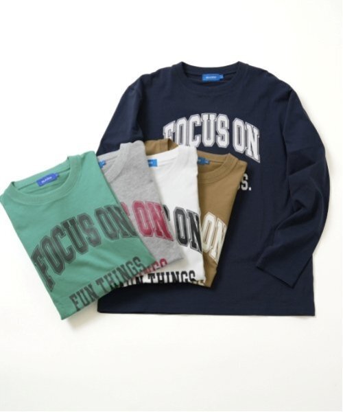 GLAZOS(グラソス)の「【大人向けサイズあり】【プチプラ】フロントカレッジロゴ長袖Tシャツ(Tシャツ/カットソー・キッズ・グレー/ホワイト/グリーン/ベージュ/ネイビー・S/M/L/LL)」の17枚目の写真