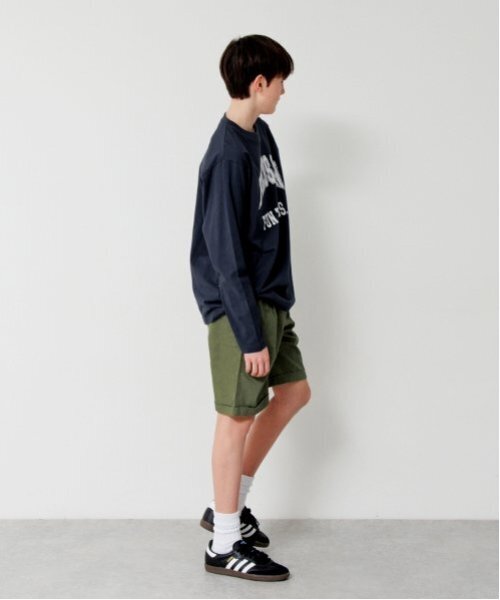 GLAZOS(グラソス)の「【大人向けサイズあり】【プチプラ】フロントカレッジロゴ長袖Tシャツ(Tシャツ/カットソー・キッズ・グレー/ホワイト/グリーン/ベージュ/ネイビー・S/M/L/LL)」の20枚目の写真