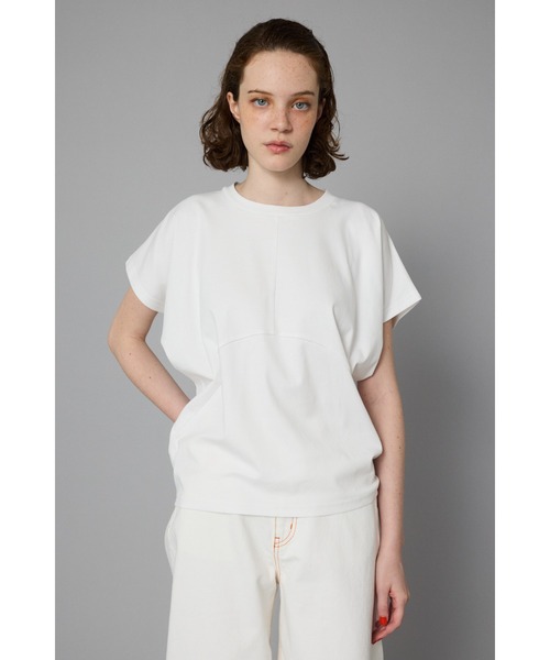 HeRIN.CYE（ヘリンドットサイ）の「Round cut tops　　ラウンドカットトップス（Tシャツ/カットソー・レディース・ホワイト/ピンク/ベージュ/ブラック・FREE）」の2枚目の写真