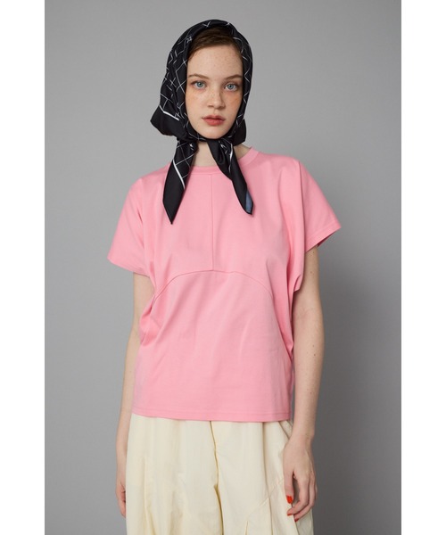 HeRIN.CYE（ヘリンドットサイ）の「Round cut tops　　ラウンドカットトップス（Tシャツ/カットソー・レディース・ホワイト/ピンク/ベージュ/ブラック・FREE）」の4枚目の写真