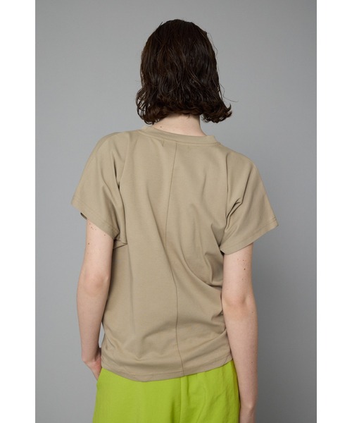 HeRIN.CYE（ヘリンドットサイ）の「Round cut tops　　ラウンドカットトップス（Tシャツ/カットソー・レディース・ホワイト/ピンク/ベージュ/ブラック・FREE）」の7枚目の写真