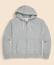 コットンフレンチテリー GFロゴラベル ダブルジップフーディー