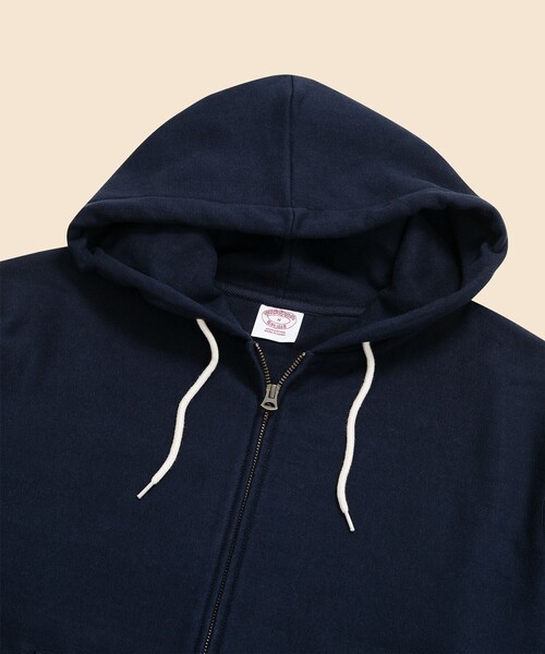 BROOKS BROTHERS（ブルックスブラザーズ）の「コットンフレンチテリー GFロゴラベル ダブルジップフーディー（パーカー・メンズ・ネイビー/グレー・LARGE/MEDIUM/SMALL/X-LARGE）」の6枚目の写真
