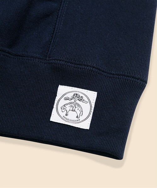 BROOKS BROTHERS（ブルックスブラザーズ）の「コットンフレンチテリー GFロゴラベル ダブルジップフーディー（パーカー・メンズ・ネイビー/グレー・LARGE/MEDIUM/SMALL/X-LARGE）」の7枚目の写真