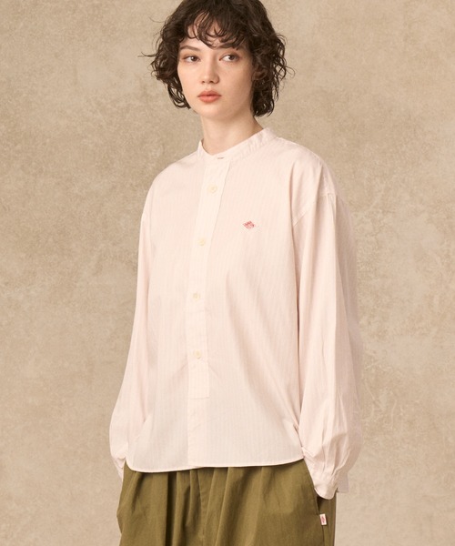 ブラウス シャツ COTTON SHIRT POPLIN レディース Lightweight Cotton Poplin Women's Long Sleeve Shirt – Merz b