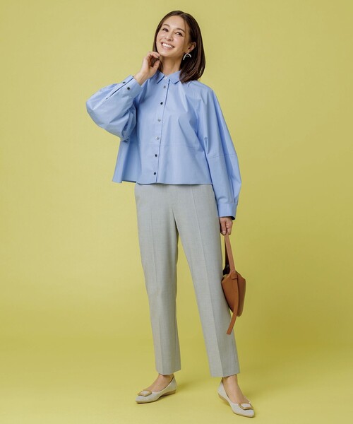 ブラウス シャツ 「抗菌防臭/洗える」コットンブロード フォルムシャツ レディース 抗菌防臭/洗える】コットンブロード フォルムシャツ / UNFILO