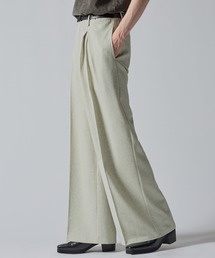 CLEL（クレイル）の「【CLEL】Linen Blend 3D Tuck Slacks リネンブレンド 3Dタックスラックス【セットアップ対応】（スラックス）」