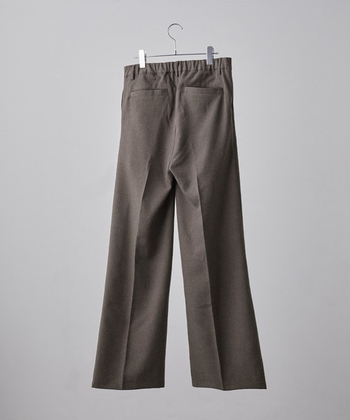 リネンブレンド 3Dタックスラックス　ブラック　XSサイズ CLEL（クレイル）の「【CLEL】Linen Blend 3D Tuck Slacks