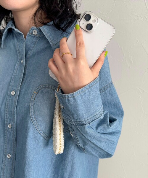 fredy emue（フレディエミュ）の「【by daisy/バイデイジー】ツィードチェーンストラップ ショート（その他小物・レディース・ブラック系その他3/アイボリー/ブラック・FREE）」の6枚目の写真