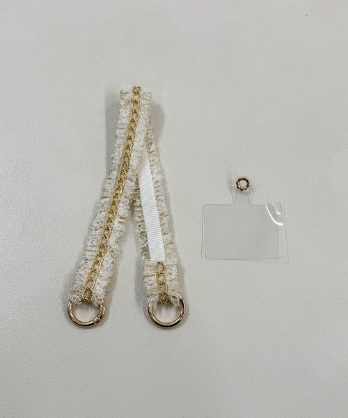 fredy emue（フレディエミュ）の「【by daisy/バイデイジー】ツィードチェーンストラップ ショート（その他小物・レディース・ブラック系その他3/アイボリー/ブラック・FREE）」の15枚目の写真