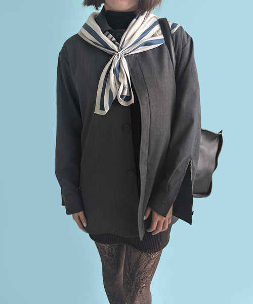 EDIT. FOR LULU（エディットフォールル）の「【A PIECE OF CHIC/ア・ピース・オブ・シック】silk skirf face（バンダナ/スカーフ・レディース・アイボリー・FREE）」の3枚目の写真