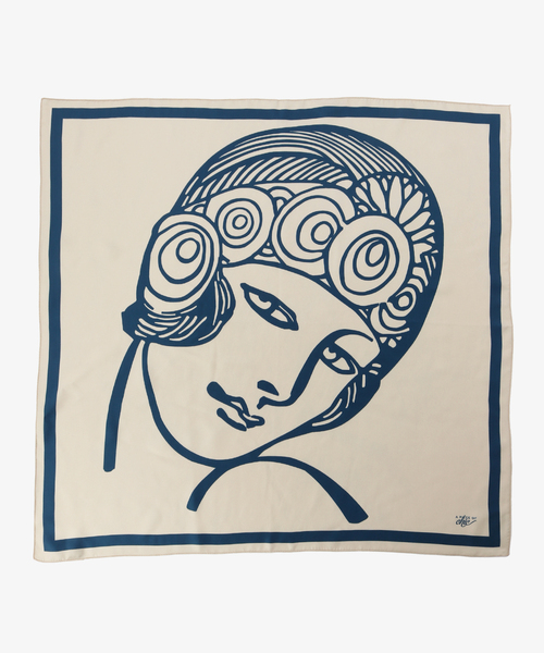 EDIT. FOR LULU（エディットフォールル）の「【A PIECE OF CHIC/ア・ピース・オブ・シック】silk skirf face（バンダナ/スカーフ・レディース・アイボリー・FREE）」の5枚目の写真