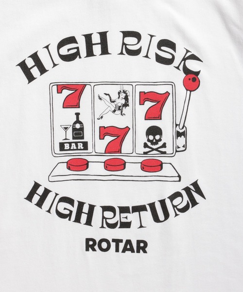 ROTAR(ローター)の「HIGH RISK HIGH RETURN Tee(Tシャツ/カットソー・メンズ・ブラック/イエロー系その他/ホワイト・SMALL/MEDIUM/LARGE/X-LARGE)」の9枚目の写真