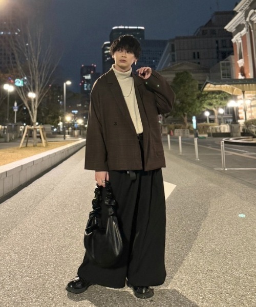 ROOPTOKYO(ループトウキョウ)の「ROOP TOKYO×やーこん 2タックワイドPT(スラックス・メンズ・ブラック/ブルー・L/M)」の9枚目の写真