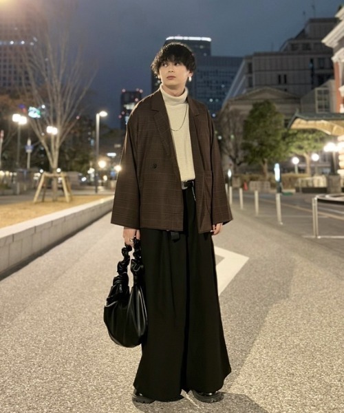 ROOPTOKYO(ループトウキョウ)の「ROOP TOKYO×やーこん 2タックワイドPT(スラックス・メンズ・ブラック/ブルー・L/M)」の8枚目の写真