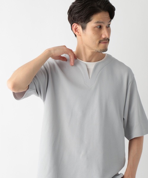 GLOBAL WORK(グローバルワーク)の「キーネックレイヤード/半袖/321941(Tシャツ/カットソー・メンズ・チャコールグレー/ライトグレー/グリーン/ブルー/ネイビー/ホワイト系8・SMALL/MEDIUM/LARGE/X-LARGE)」の17枚目の写真