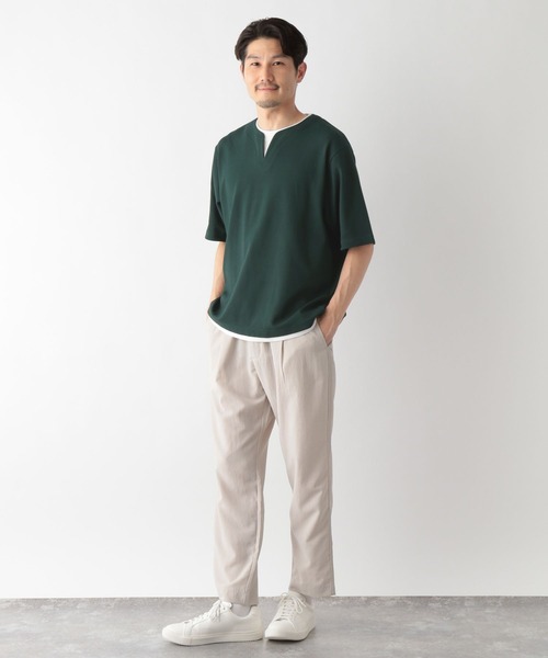 GLOBAL WORK(グローバルワーク)の「キーネックレイヤード/半袖/321941(Tシャツ/カットソー・メンズ・チャコールグレー/ライトグレー/グリーン/ブルー/ネイビー/ホワイト系8・SMALL/MEDIUM/LARGE/X-LARGE)」の18枚目の写真