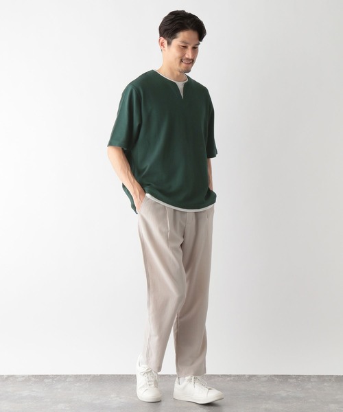 GLOBAL WORK(グローバルワーク)の「キーネックレイヤード/半袖/321941(Tシャツ/カットソー・メンズ・チャコールグレー/ライトグレー/グリーン/ブルー/ネイビー/ホワイト系8・SMALL/MEDIUM/LARGE/X-LARGE)」の19枚目の写真