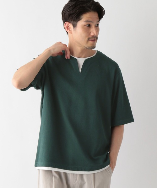 GLOBAL WORK(グローバルワーク)の「キーネックレイヤード/半袖/321941(Tシャツ/カットソー・メンズ・チャコールグレー/ライトグレー/グリーン/ブルー/ネイビー/ホワイト系8・SMALL/MEDIUM/LARGE/X-LARGE)」の20枚目の写真
