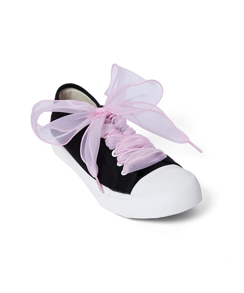 Mardi Mercredi（マルディメクルディ）の「RIBBON SHOELACE / リボン シューレース（シューズアクセサリー・レディース・ミント/ベージュ/ピンク/ブラック・FREE）」の4枚目の写真