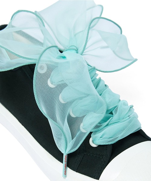 Mardi Mercredi（マルディメクルディ）の「RIBBON SHOELACE / リボン シューレース（シューズアクセサリー・レディース・ミント/ベージュ/ピンク/ブラック・FREE）」の11枚目の写真